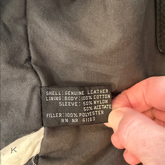 U2 Wear Me Out Black Bomber Leather Jacket, size 38. Zip, snap front. - Picture 9 of 14